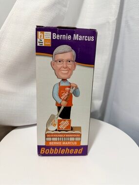 NEW in Box -Bernie Marcus The Home Depot Bobblehead - Orange & Purple